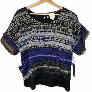 Line & Dot Top NWT Size L
